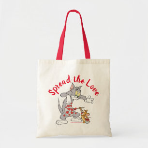 Tote Bag Peinture Tom & Jerry Coeurs de Saint-Valentin