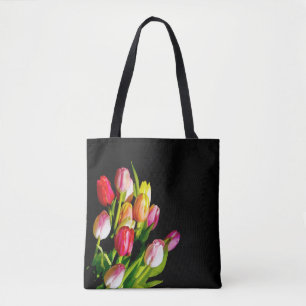 Tote Bag Peinture Tulip - Art Fleur original