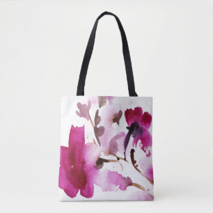 Tote Bag Peintures florales abstraites 4 d'aquarelle
