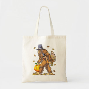 Tote Bag Pèlerin de Bigfoot Turquie Citrouille Jour d'Actio