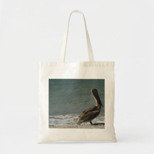 Tote Bag Pélican Brown à la plage Photo