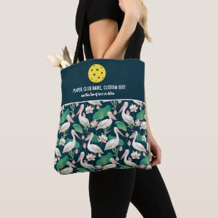 Tote Bag Pélican Tropical Imprimer Pickleball Personnalisé 
