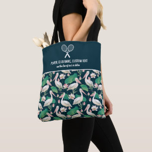 Tote Bag Pélican Tropical Imprimer Raquette de Tennis Perso