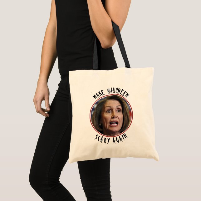 Tote Bag Pelosi faire Halloween effrayant ou traiter (Devant (produit))