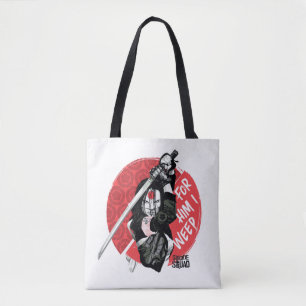 Tote Bag Peloton de suicide Katana "pour lui que je