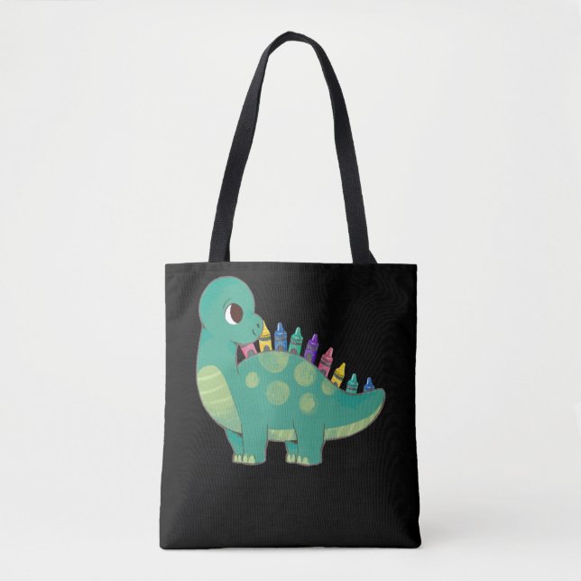 Tote Bag Pencil Dinosaur Garçons Filles Préscolaire Dino En (Devant)