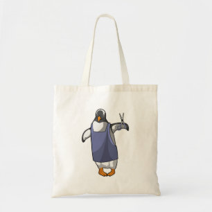 Tote Bag Penguin coiffeur avec ciseaux