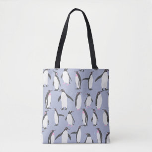 Tote Bag Penguins d'hiver sans faille motif + vos idées