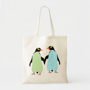 Tote Bag Penguins gay pride tenant les mains