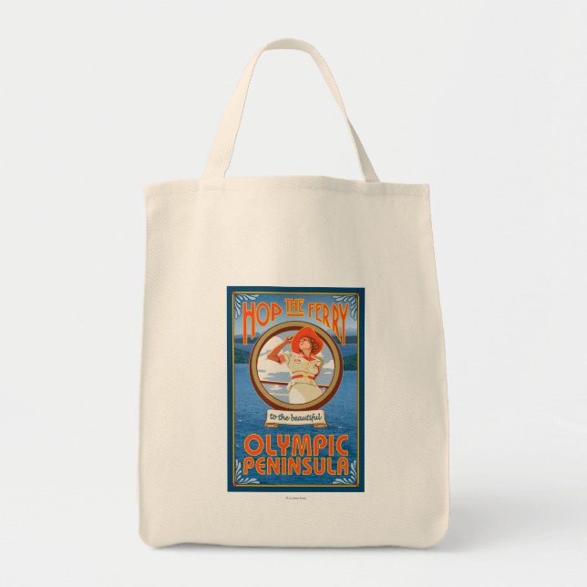 Tote Bag Péninsule olympique, WashingtonHop le ferry (Devant)