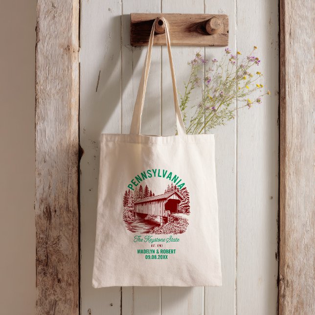 Tote Bag Pennsylvanie Mariage Welcome Bag, State Love (Créateur téléchargé)