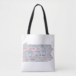 Tote Bag Pennsylvanie USA Slang Word Art Map