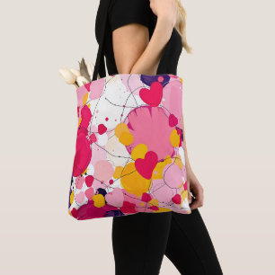 Tote Bag "Pensées d'amour aléatoires" - Abstrait coloré