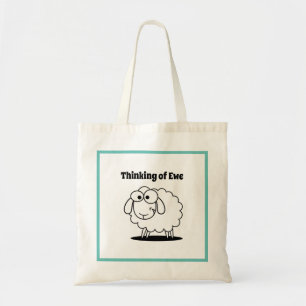 Tote Bag Penser à l'agneau d'Ewe Mouton mignon dessin