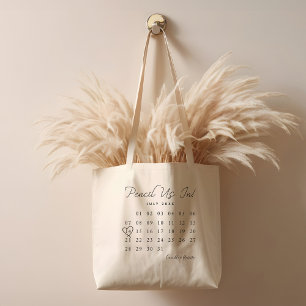 Tote Bag Pensez-Nous Dans Le Calendrier Minimal Amusant Enr