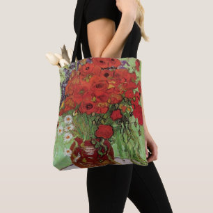 Tote Bag Pépites rouges et marguerites par Vincent Van Gogh