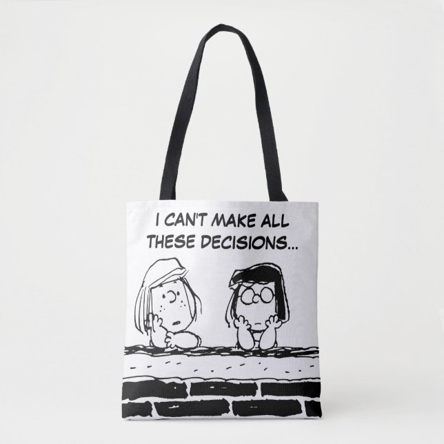 Tote Bag Pepperment Patty & Marcie au mur (Devant)