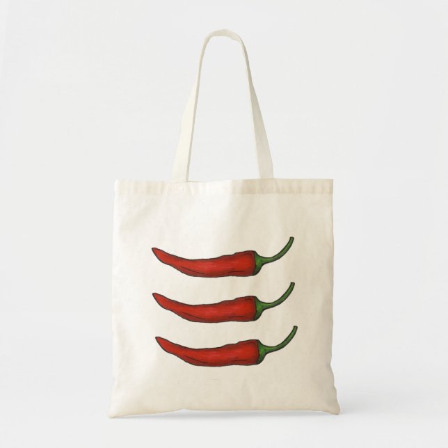 Tote Bag Peppers à poivre Chauds Chimille Rouge à trois Chi (Devant)