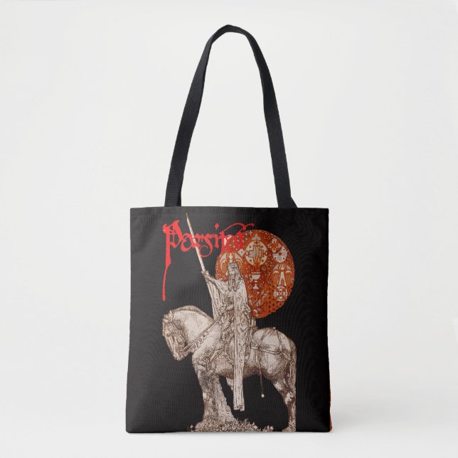 Tote Bag PERCEVAL LÉGENDE /QUÊTE DE L'Imaginaire SAINT GRAI (Devant)