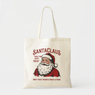 Tote Bag Père Noël a la bonne idée Funny Noël