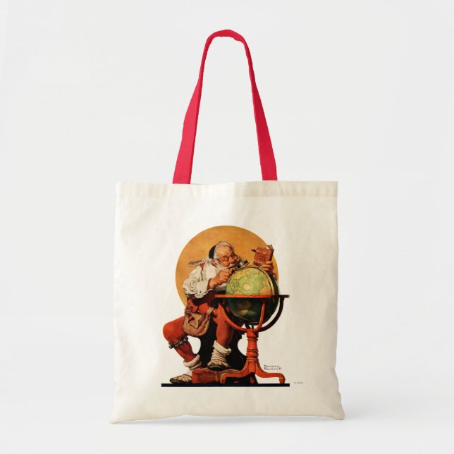Tote Bag Père Noël au globe (Devant)