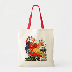Tote Bag Père Noël au travail