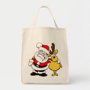 Tote Bag Père Noël avec le cerf