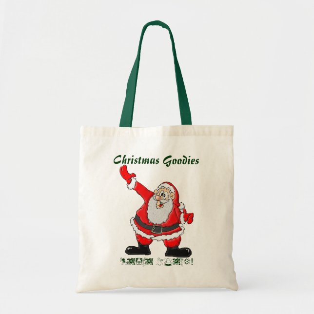 Tote Bag Père Noël, Cadeaux de Noël Père (Devant)