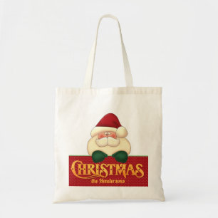 Tote Bag Père Noël de Noël et Art du Verbe d'or