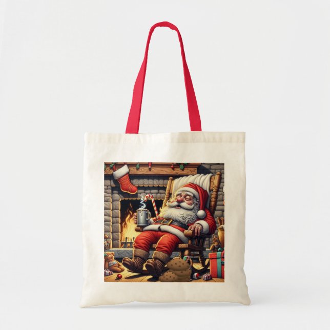 Tote Bag Père Noël dort Noël (Devant)