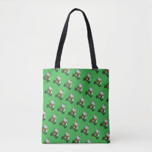 Tote Bag Père Noël et Mme Claus chevauchant un scooter
