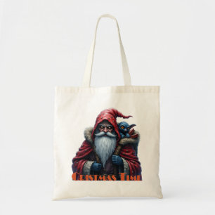 Tote Bag Père Noël Frostbite et son elfe de malice.