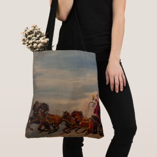 Tote Bag Père Noël Stage Coach, original par Gary Poling