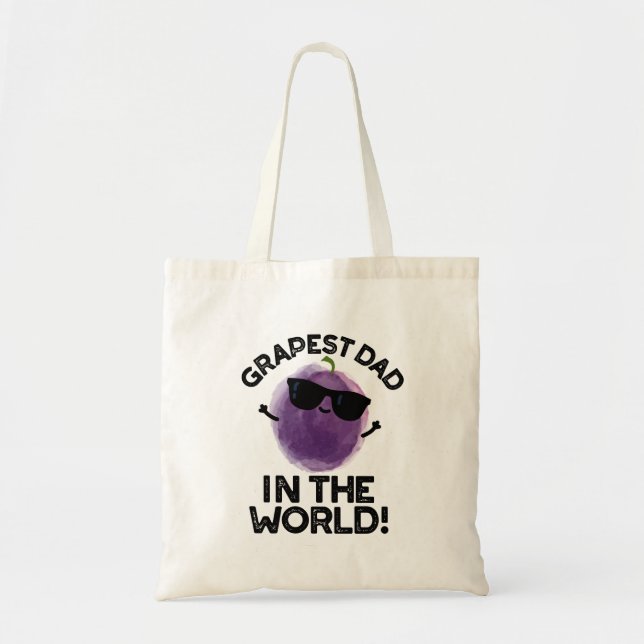 Tote Bag Père Raisin Dans Le Monde Drôle Fruit Pun (Devant)