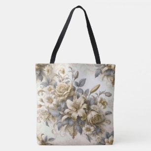 Tote Bag Perfection florale Jaune antique