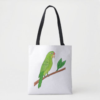 Tote Bag Perico verde del trópico
