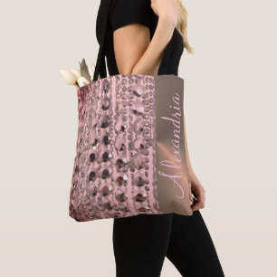 Tote Bag Perles à cordes Chic Rose