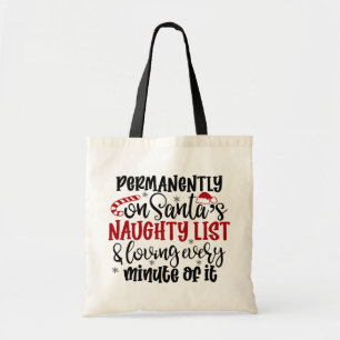 Tote Bag Permanente sur Père Noël Naught liste et Lover