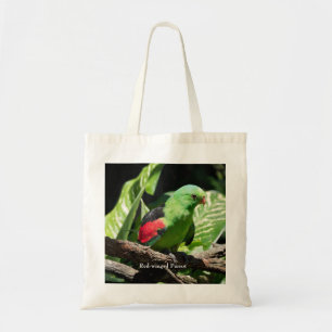Tote Bag Perroquet à ailes rouges sur le membre de l'arbre