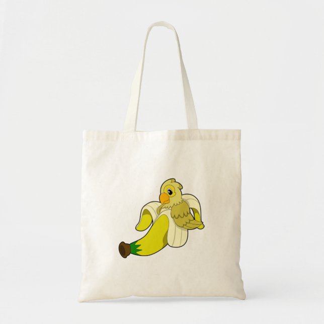 Tote Bag Perroquet avec banane (Devant)