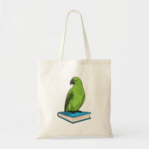 Tote Bag Perroquet avec livre
