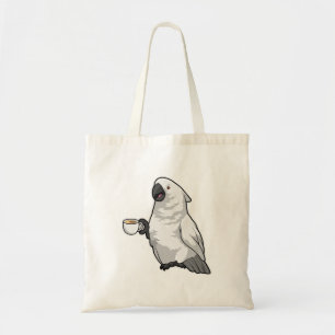 Tote Bag Perroquet avec tasse de café