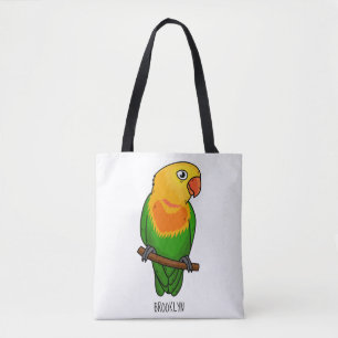 Tote Bag Perroquet de dessin animé d'inséparable mignon