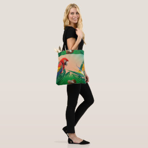 Tote Bag Perroquet Tropical