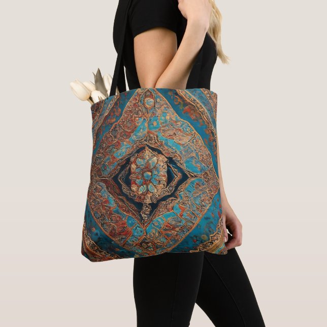 Tote Bag Perse Moderne Belle collection de vieux Motifs (De près)