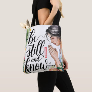 Tote Bag Personalisé Be Still and Know Christian Women