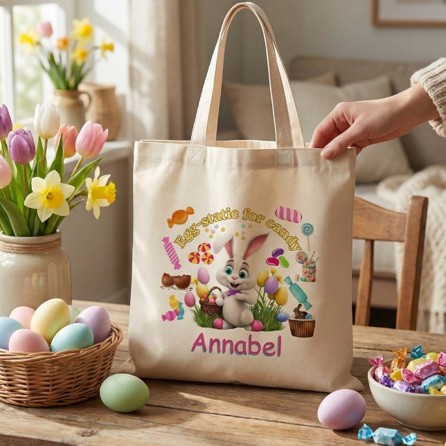 Tote Bag Personalized Easter Bunny Candy (Créateur téléchargé)