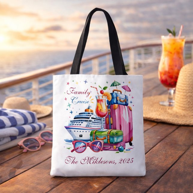 Tote Bag Personalized Family Cruise Name Year (Créateur téléchargé)