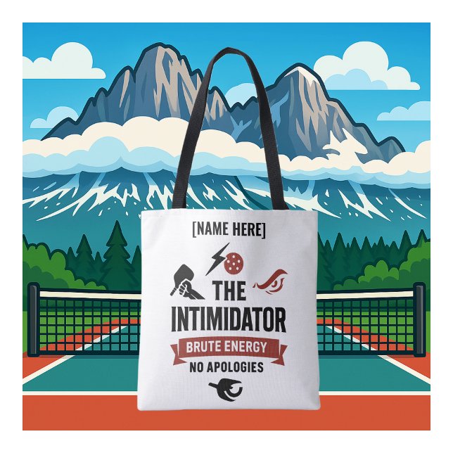 Tote Bag Personalized Name Pickleball Intimidator (PICKLEBALL PERSONALIZED NAME TOTE BAG)