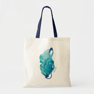 Tote Bag Personalized Pretty Teal Treble Clef Music